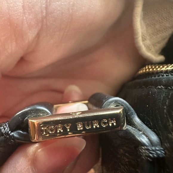 Tory Burch Black Leather Satchel with Tassel - Picture 10 of 16